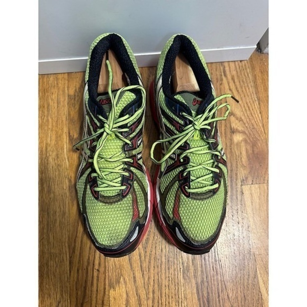 Asics GT-2000 Running Shoes Mens Lime Green Red Blue Sneakers sz 11.5
